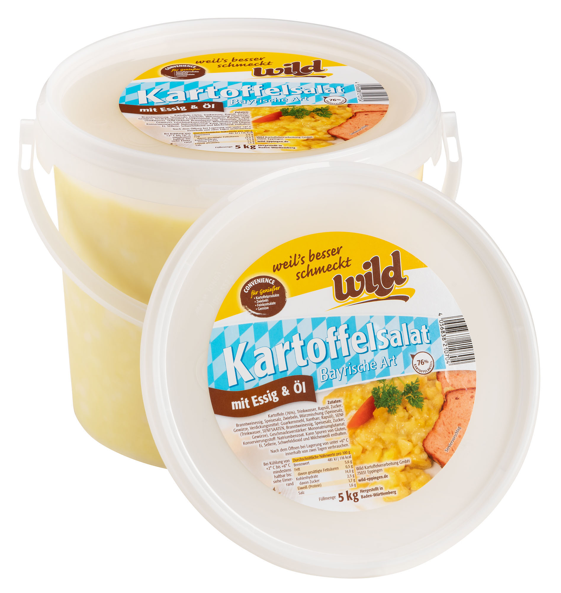 Kartoffelsalat "Bayrisch", 5 kg Eimer Kartoffelsalat "Bayrisch", 5 kg Eimer